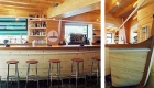 Wooden counter for a bar